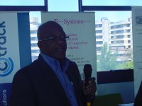 Mr Sammy Tsatsimpe (General Manager: South African Post Office) presenting "SAPO is delivering best practice licence renewal solutions for transport sector"